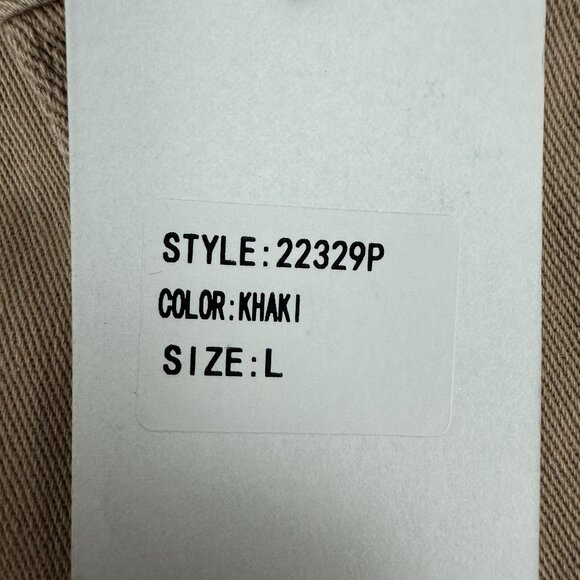 Blue B Collection Flared Khaki Jeans With Rhinestone Fringe Pockets Size L - Picture 7 of 7